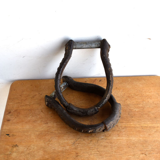 Used Rawhide Covered Round Metal Stirrups Sale Barn Teskey's
