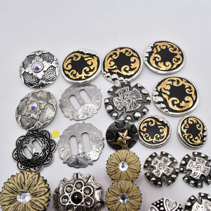 NEW Assorted Concho's Set Of 24