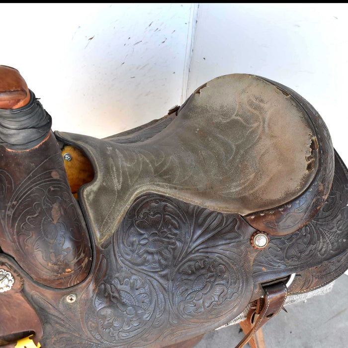 Used 16" Joe Vega & Brothers Rider Saddle Sale Barn TESKEY'S