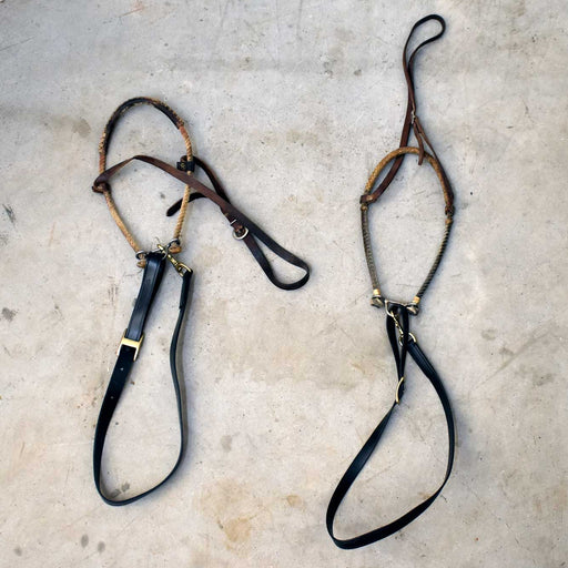 Used Assorted Rope Band Noseband With Biothane Tie Downs Set Of 2 Sale Barn misc