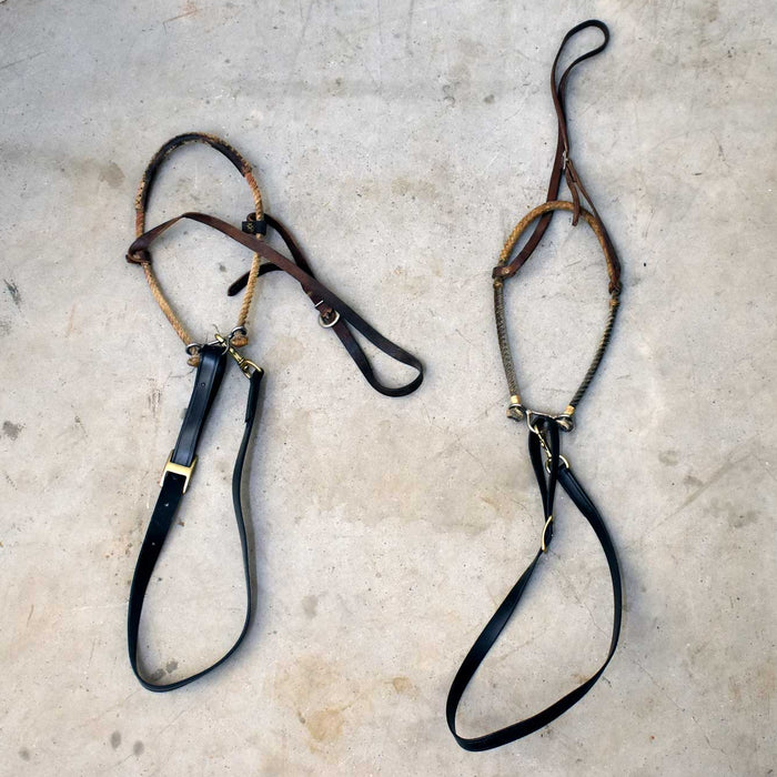 Used Assorted Rope Band Noseband With Biothane Tie Downs Set Of 2 Sale Barn misc