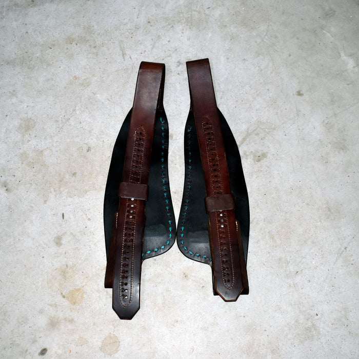 Used Jeff Smith Heavy Oiled Fenders With Teal Stitching Sale Barn Jeff Smith