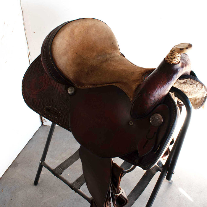 Used 15" J Black Rider Saddle Sale Barn MISC
