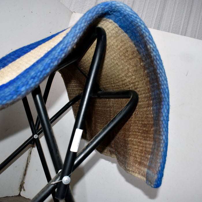 Used Blue/ White Striped Saddle Blanket Sale Barn Misc