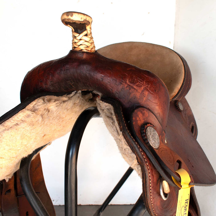 Used 15" J Black Rider Saddle Sale Barn MISC