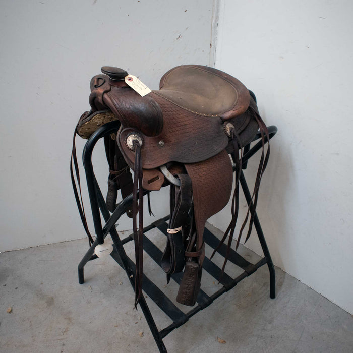 Used 12.5" Bob Kimbro Non-Rider Decor Only Saddle Sale Barn Bob Kimbro