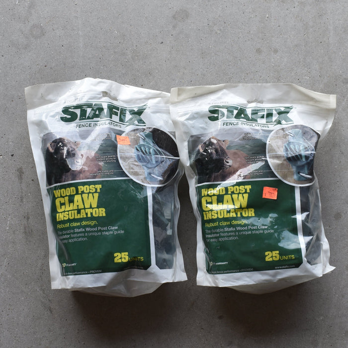NEW Discontinued Wood Post Claw Insulator 25pk Bundle Of 2 Sale Barn Patriot