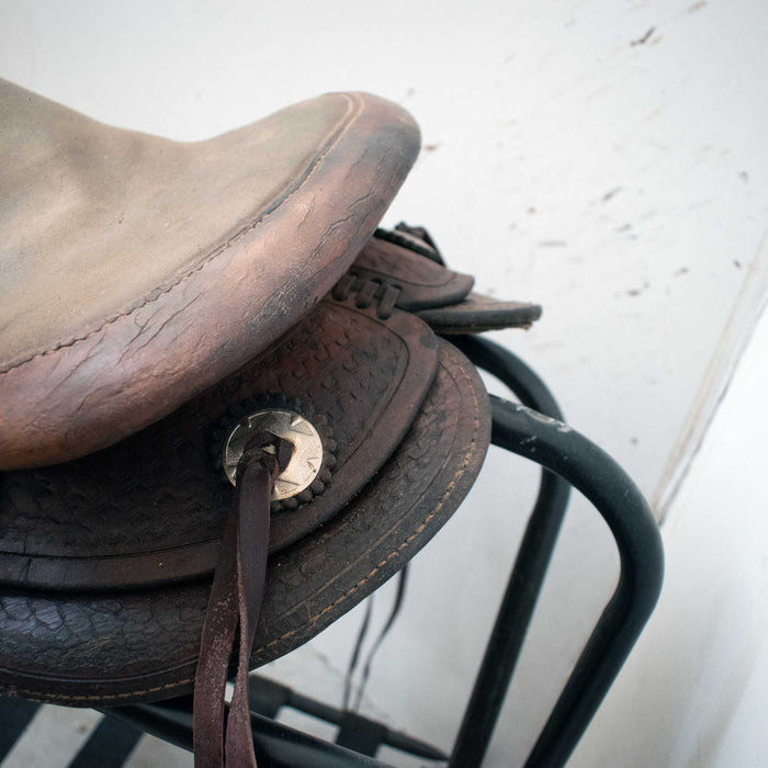 Used 12.5" Bob Kimbro Non-Rider Decor Only Saddle Sale Barn Bob Kimbro