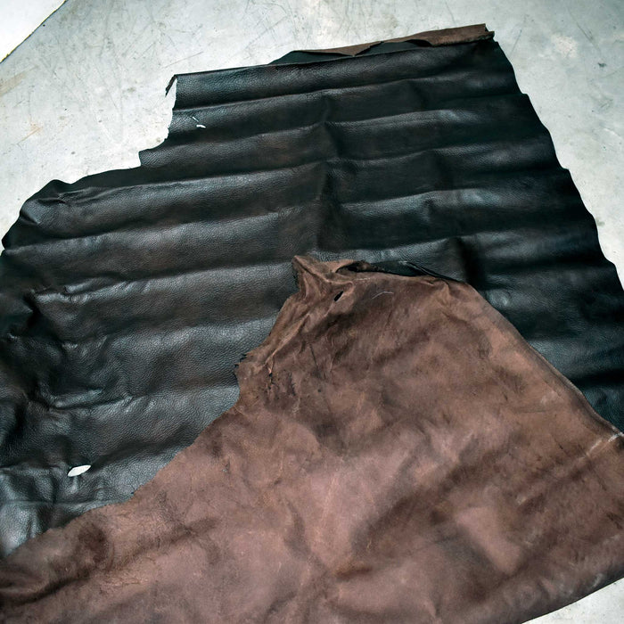NEW Dark Brown Top Grain Leather Hide Piece Sale Barn misc