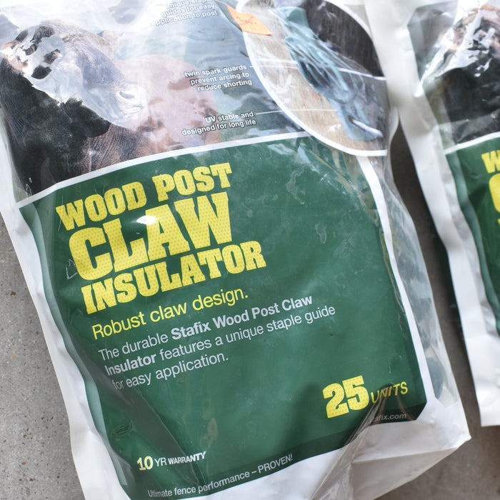 NEW Discontinued Wood Post Claw Insulator 25pk Bundle Of 2 Sale Barn Patriot