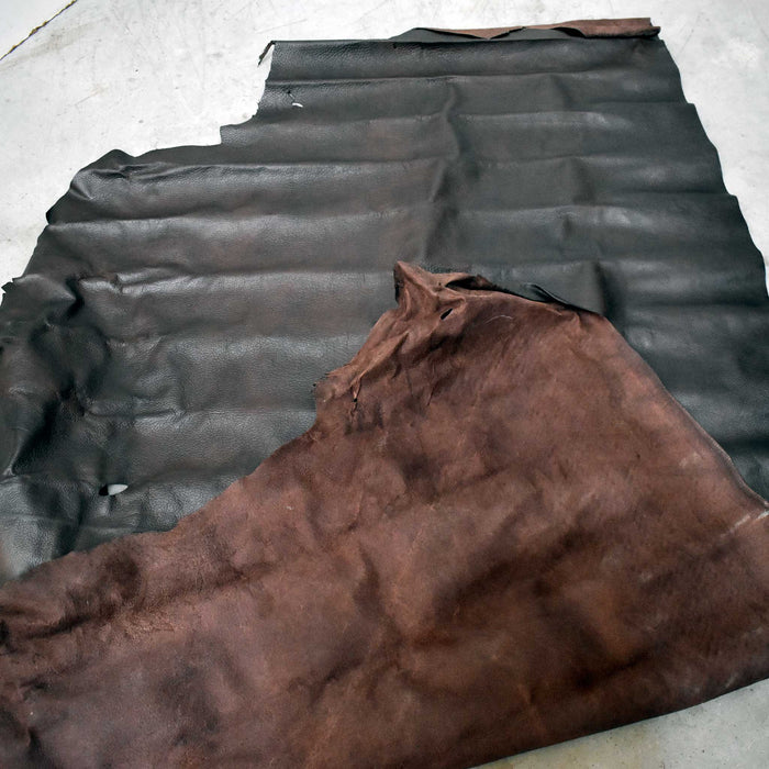 NEW Dark Brown Top Grain Leather Hide Piece Sale Barn misc