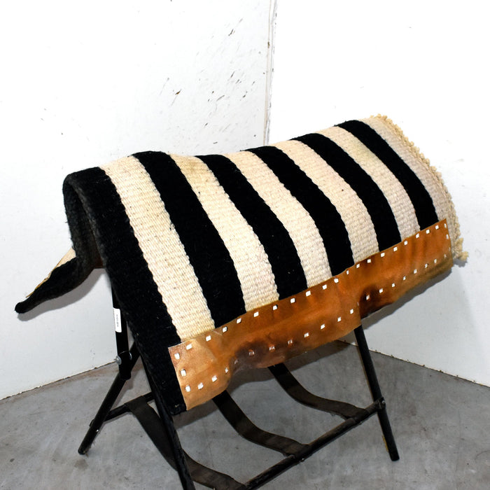 Used Black/ White Striped Saddle Blanket Sale Barn Misc