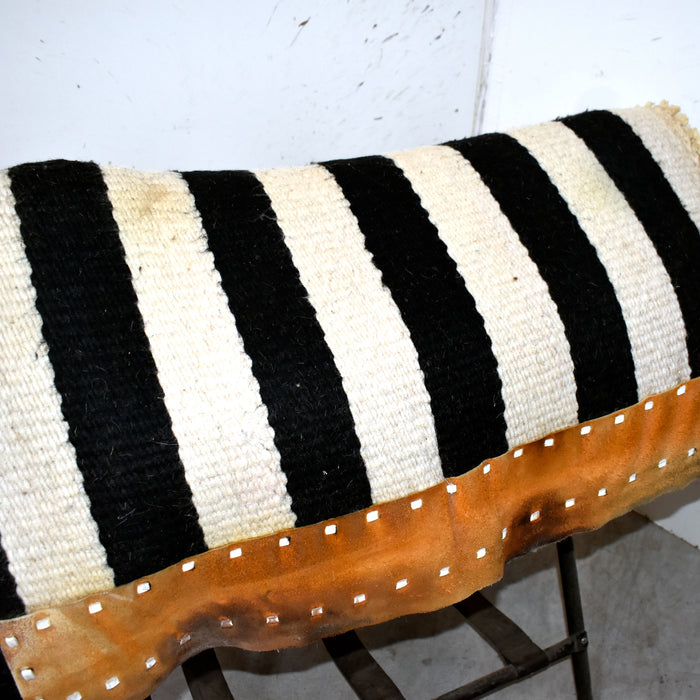 Used Black/ White Striped Saddle Blanket Sale Barn Misc