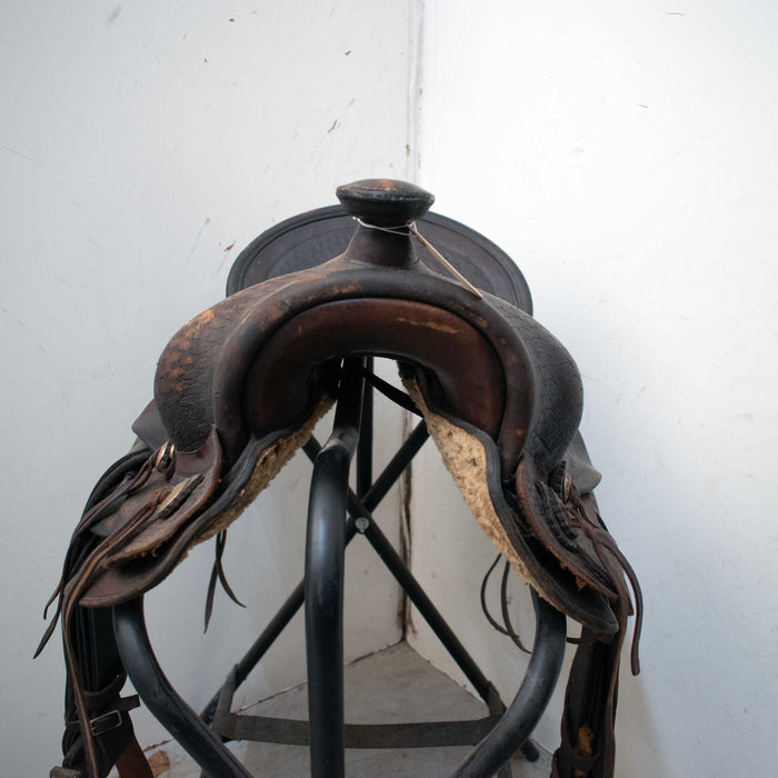 Used 15" R.J. Riggins Non-Rider Decor Only Saddle Sale Barn R.J. Riggins