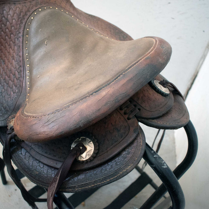 Used 12.5" Bob Kimbro Non-Rider Decor Only Saddle Sale Barn Bob Kimbro