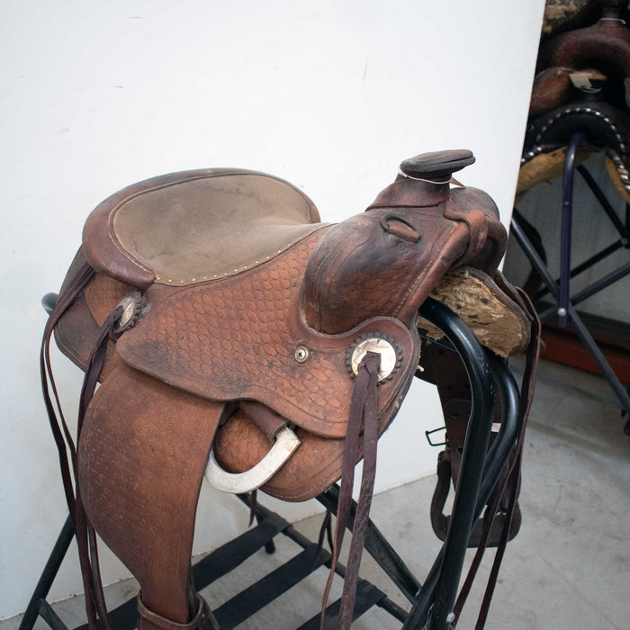 Used 12.5" Bob Kimbro Non-Rider Decor Only Saddle Sale Barn Bob Kimbro