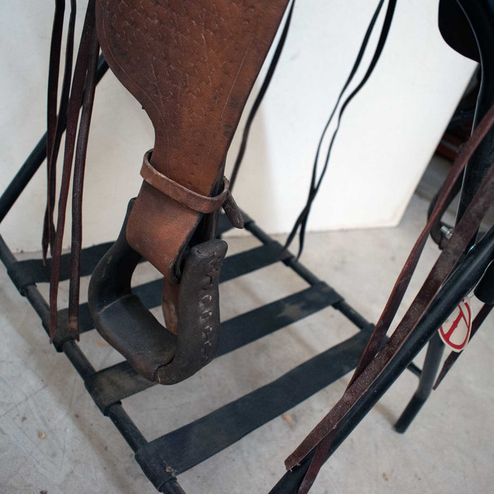 Used 12.5" Bob Kimbro Non-Rider Decor Only Saddle Sale Barn Bob Kimbro
