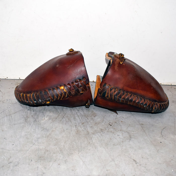 Used Leather Covered Brass Conchoed Tapaderos Sale Barn misc