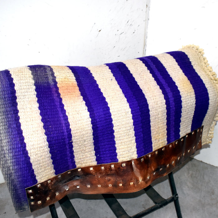 Used Purple/ White Striped Saddle Blanket Sale Barn Misc