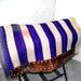 Used Purple/ White Striped Saddle Blanket Sale Barn Misc