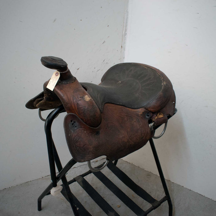 Used 15" Rogers Saddlery Non-Rider Decor Only Saddle Sale Barn Rogers Saddlery
