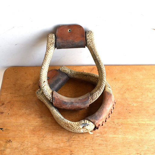 Used Braided Rawhide Covered Metal Stirrups Sale Barn Teskey's