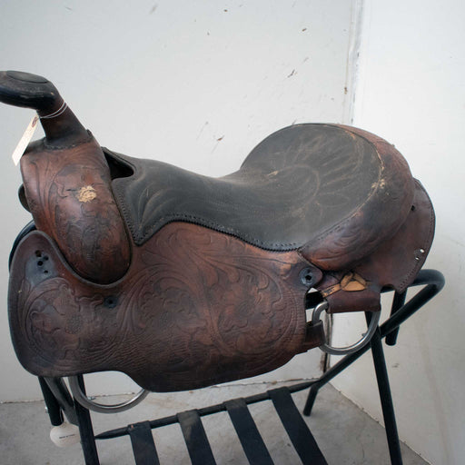 Used 15" Rogers Saddlery Non-Rider Decor Only Saddle Sale Barn Rogers Saddlery