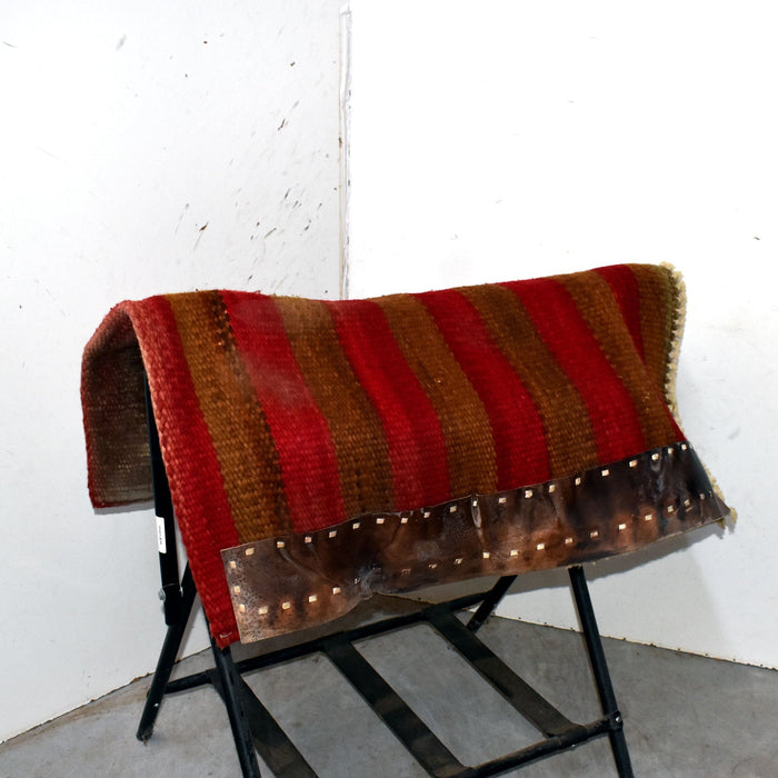 Used Brown/ Red Striped Saddle Blanket Sale Barn Misc