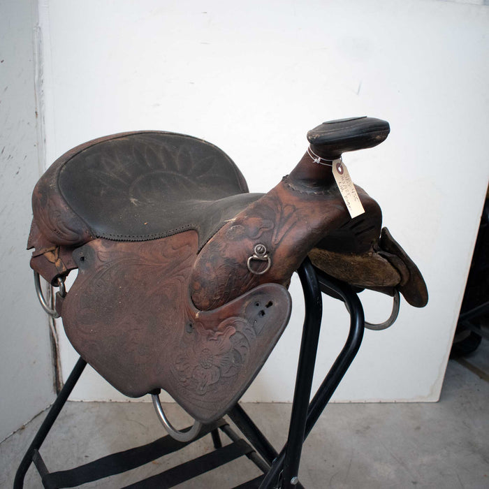 Used 15" Rogers Saddlery Non-Rider Decor Only Saddle Sale Barn Rogers Saddlery