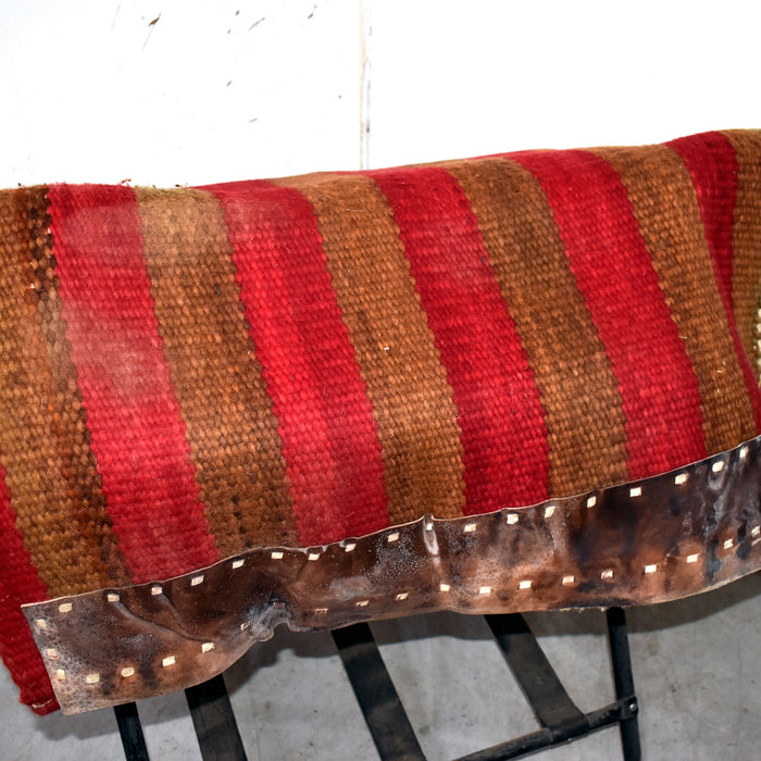 Used Brown/ Red Striped Saddle Blanket Sale Barn Misc