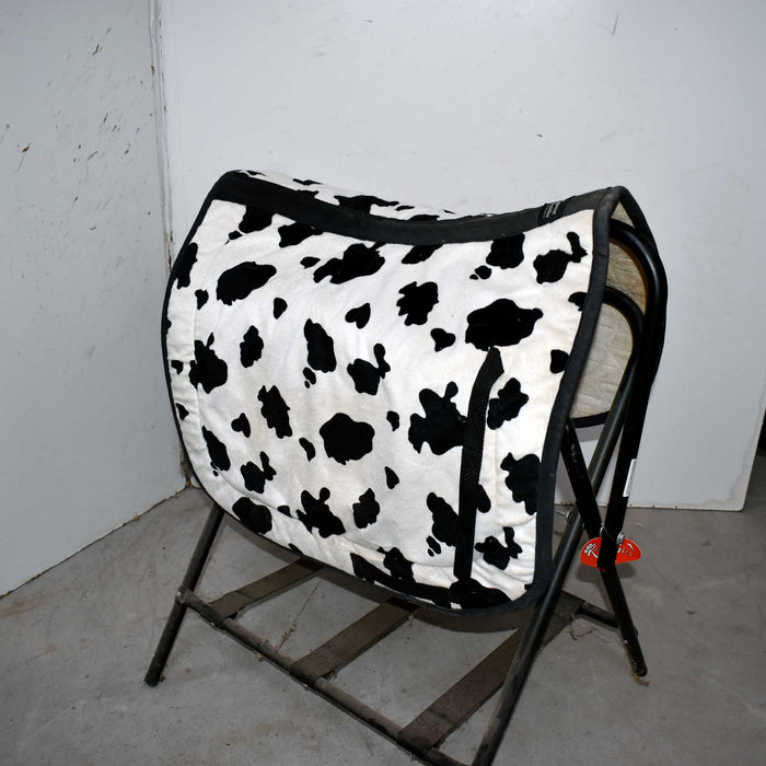 Used Equine Textiles Cow-Print English Saddle Pad Sale Barn Equine Textiles