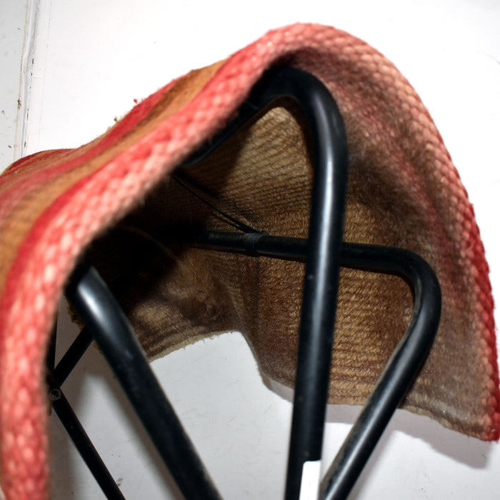 Used Brown/ Red Striped Saddle Blanket Sale Barn Misc