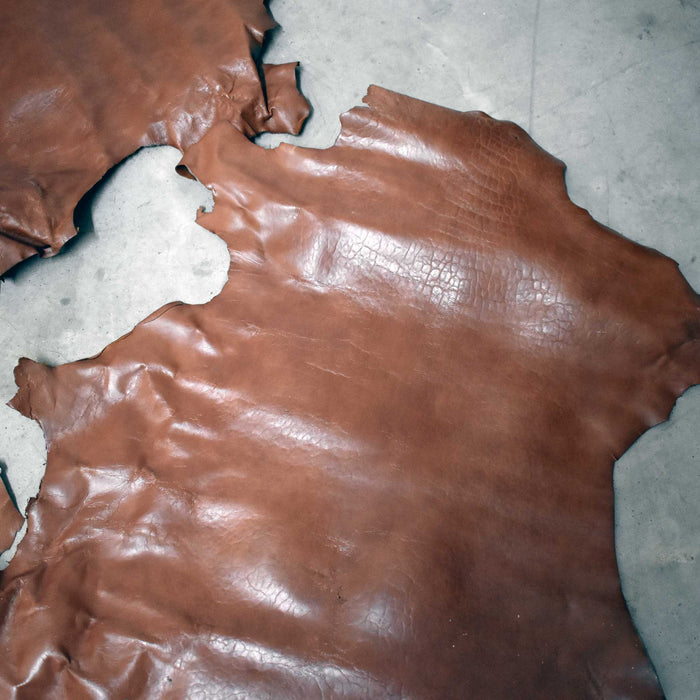 NEW Brown Top Grain Leather Hide Piece Set Of 3 Sale Barn misc