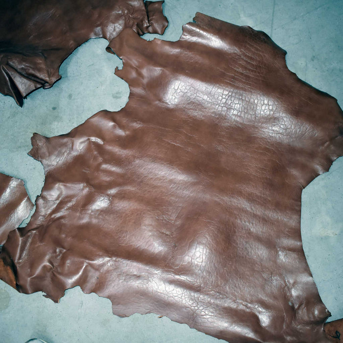 NEW Brown Top Grain Leather Hide Piece Set Of 3 Sale Barn misc