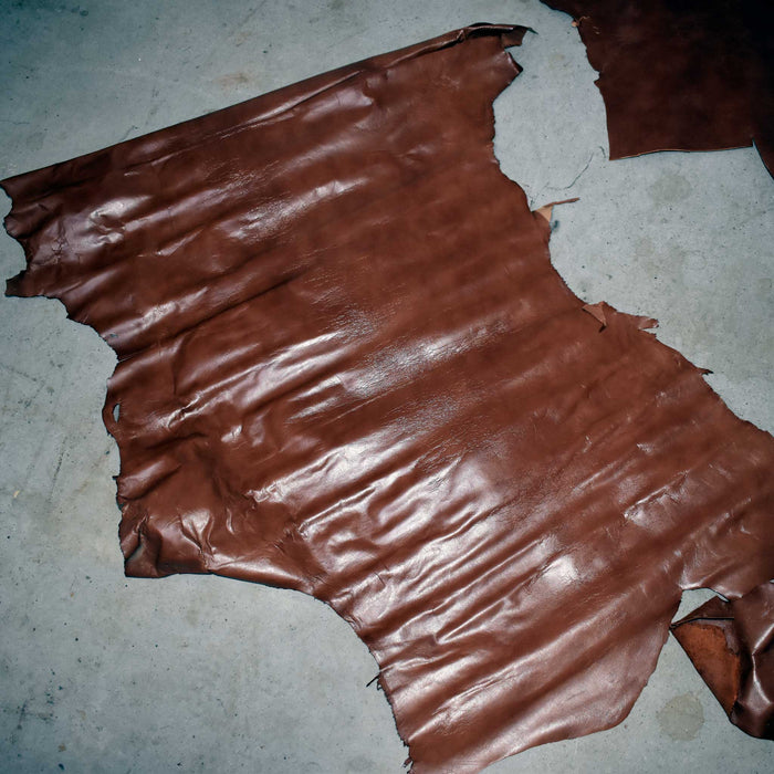 NEW Brown Top Grain Leather Hide Piece Set Of 3 Sale Barn misc