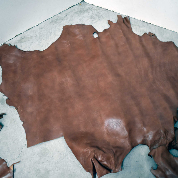 NEW Brown Top Grain Leather Hide Piece Set Of 3 Sale Barn misc