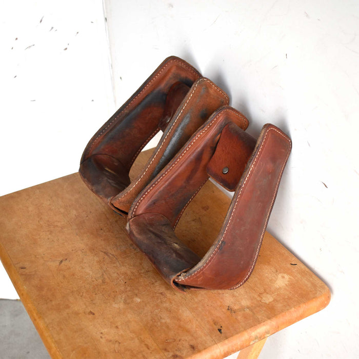 Used Leather Covered Stirrups