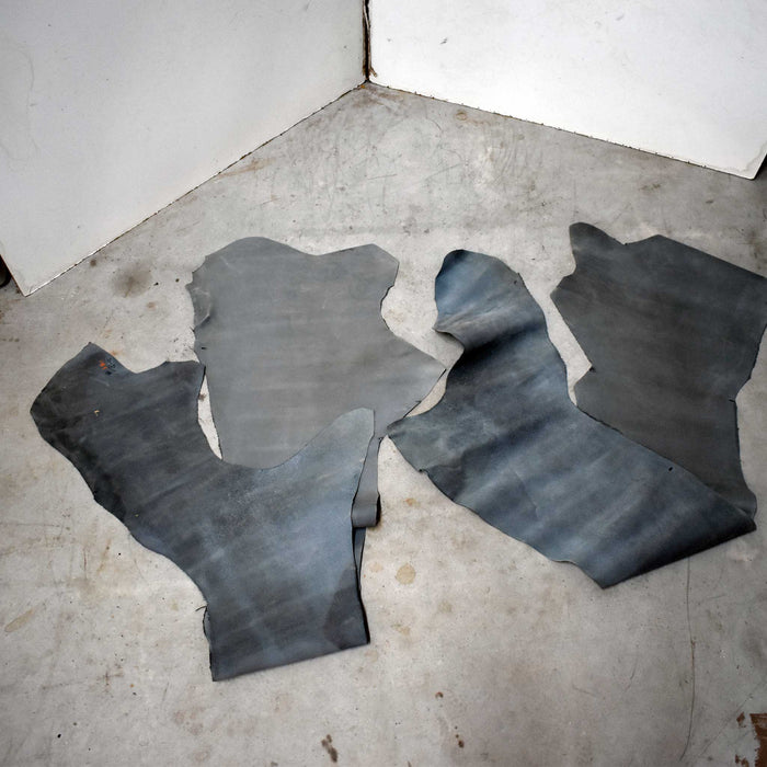 NEW Dusty Blue Buffed Leather Hide Piece Set Of 2 Sale Barn misc