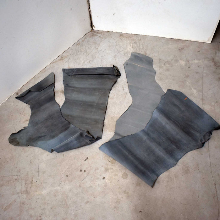 NEW Dusty Blue Buffed Leather Hide Piece Set Of 2 Sale Barn misc