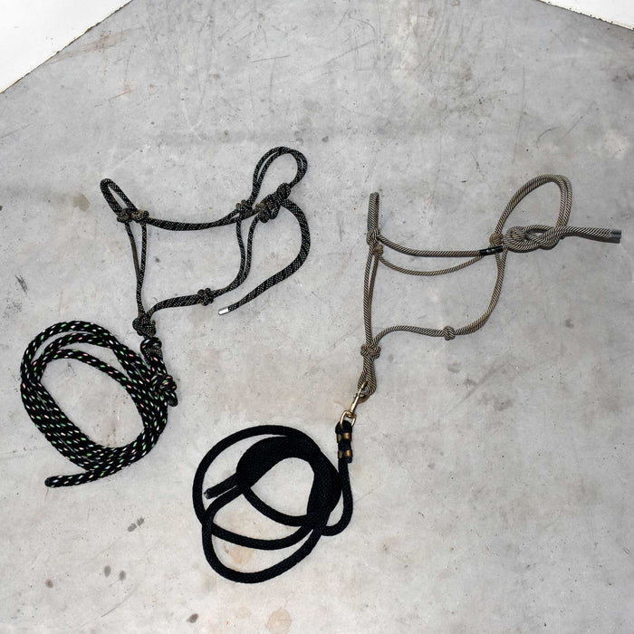 Used Assorted Rope Halter With Lead Set Of 2 Sale Barn misc