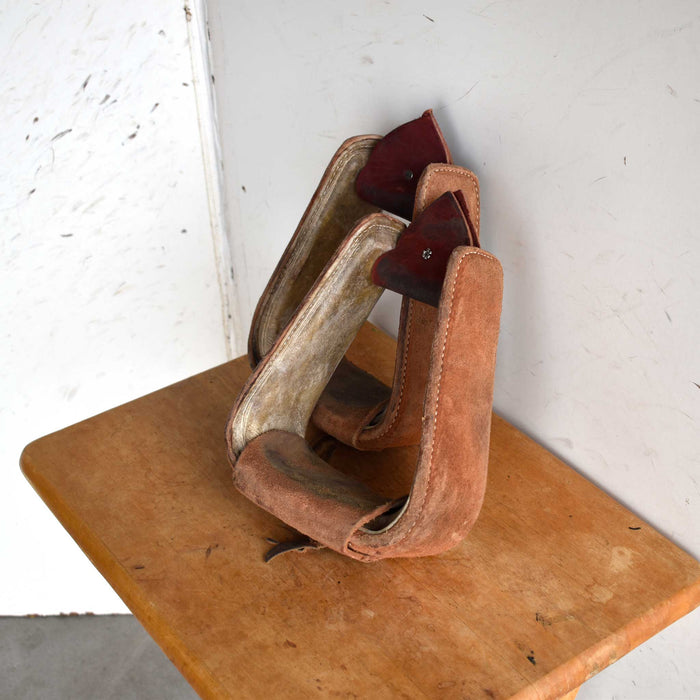 Used Rawhide With Roughout Covered Stirrups
