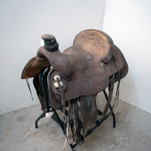Used 15" AL. M. Hernandez Non-Rider Saddle Decor Only Saddle Sale Barn AL. M. Hernandez