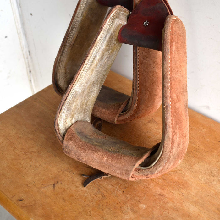 Used Rawhide With Roughout Covered Stirrups