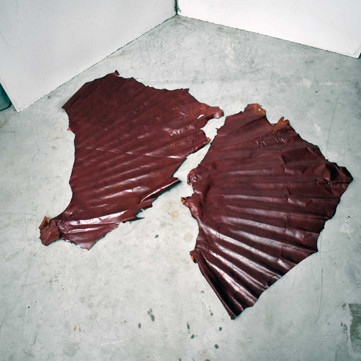 NEW Red Top Grain Leather Hide Pieces Set Of 2 Sale Barn misc