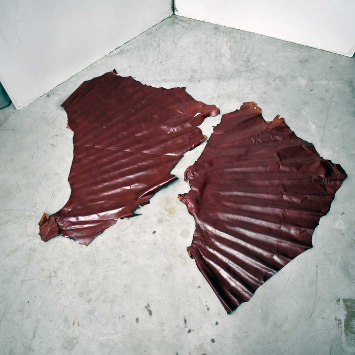 NEW Red Top Grain Leather Hide Pieces Set Of 2 Sale Barn misc