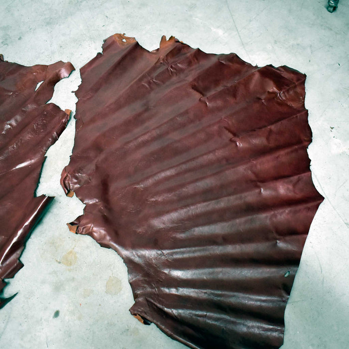 NEW Red Top Grain Leather Hide Pieces Set Of 2 Sale Barn misc