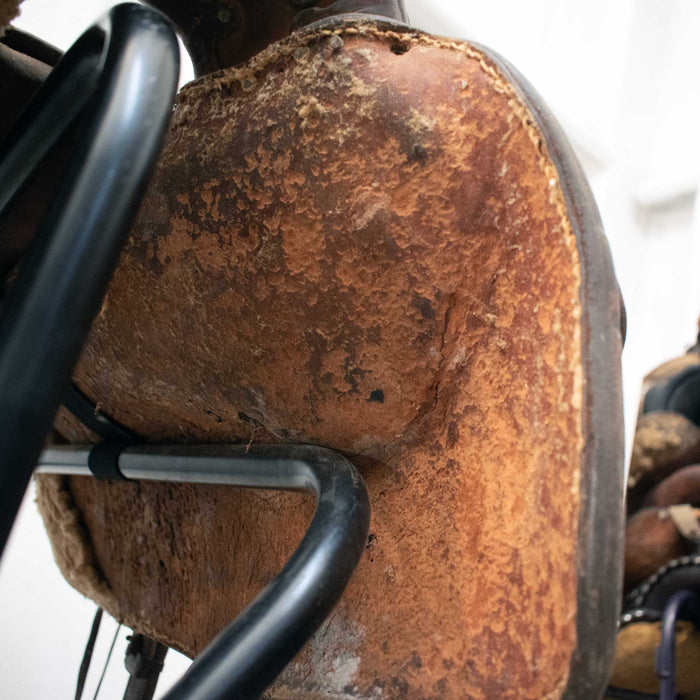 Used 15" AL. M. Hernandez Non-Rider Saddle Decor Only Saddle Sale Barn AL. M. Hernandez