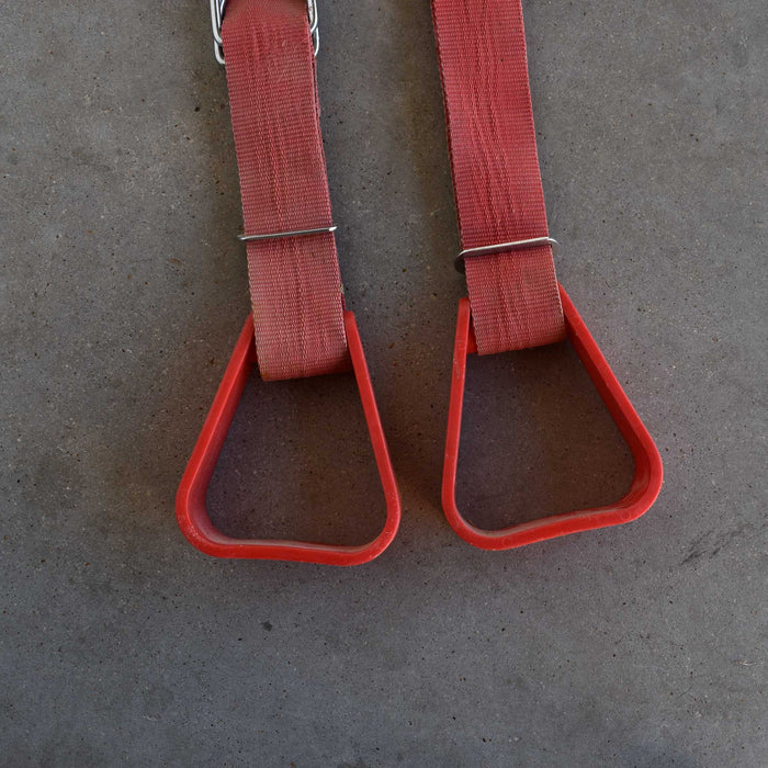 Used Red Kiddy Up Stirrups