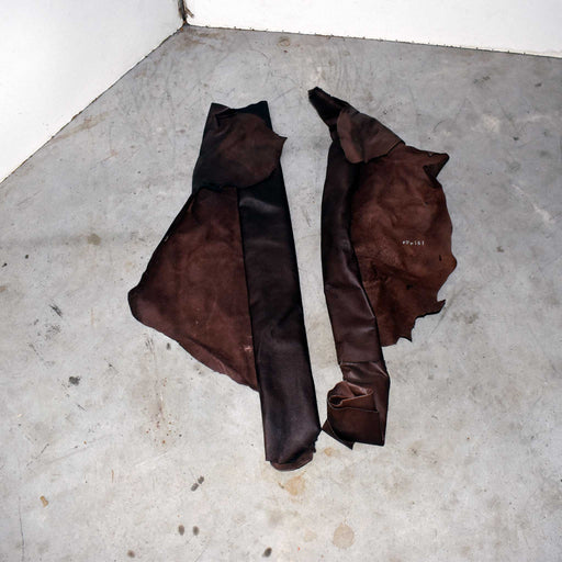 NEW Dark Brown Top Grain Leather Hide Pieces Set Of 2 Sale Barn misc