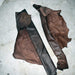 NEW Dark Brown Top Grain Leather Hide Pieces Set Of 2 Sale Barn misc